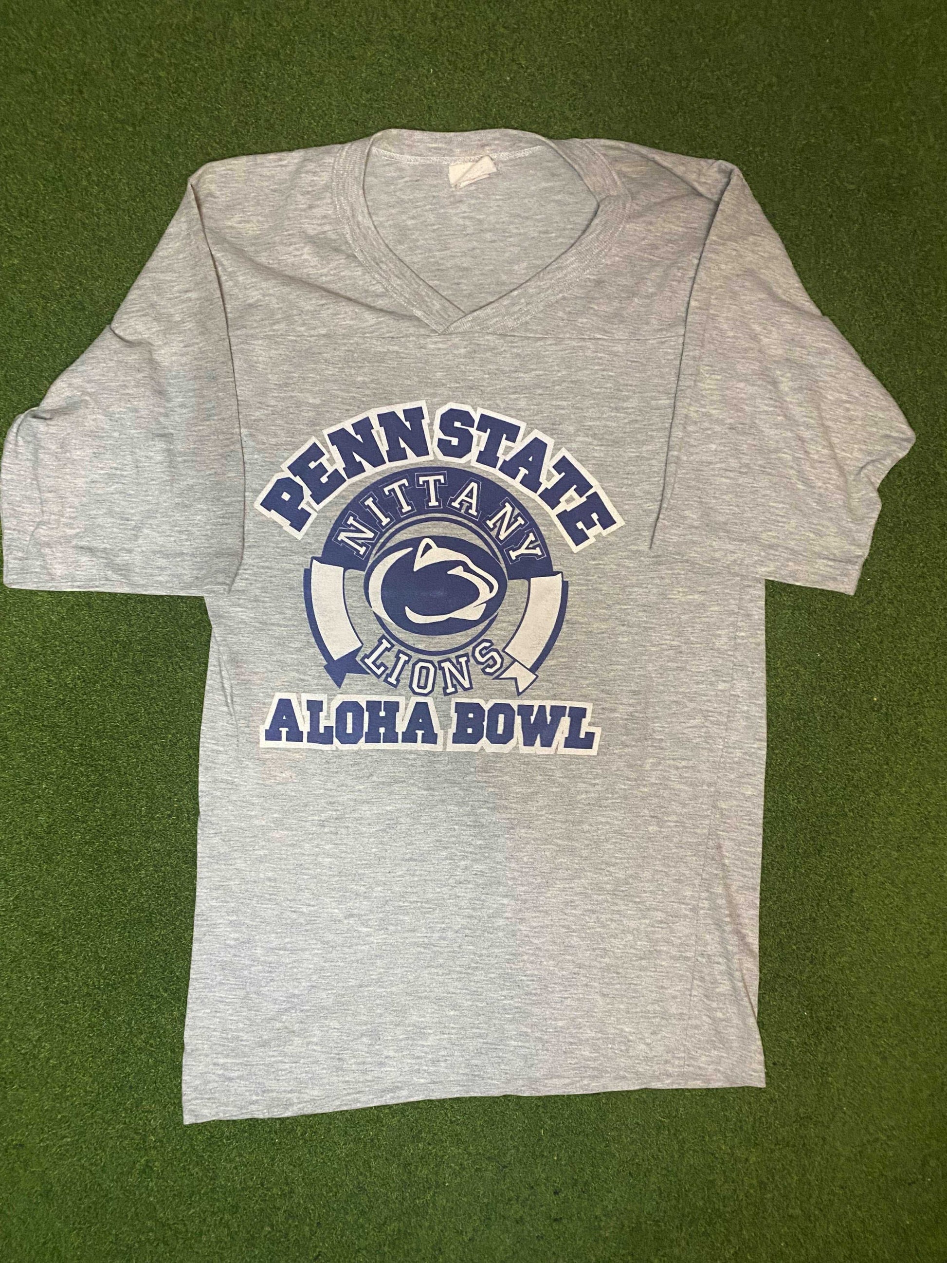 1983 Penn State Nittany Lions - Aloha Bowl - Vintage College Football Tee Shirt (Large)