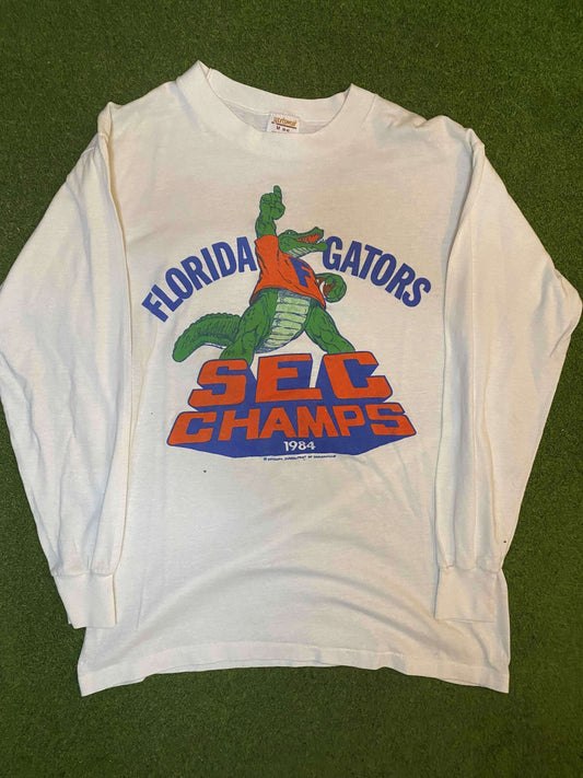 1984 Florida Gators - SEC Champs - Vintage College Football T-Shirt (Medium) Gametime Vintage