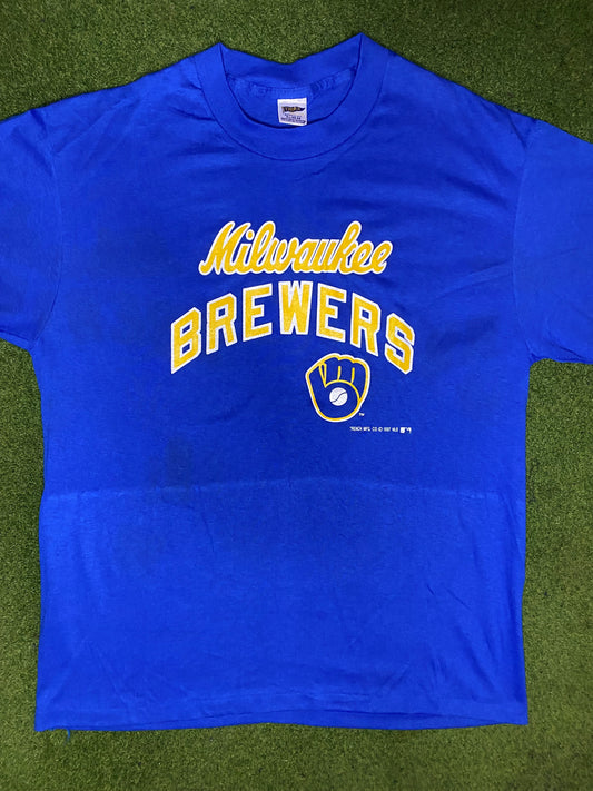 1987 Milwaukee Brewers - Vintage MLB T-Shirt (XL) 