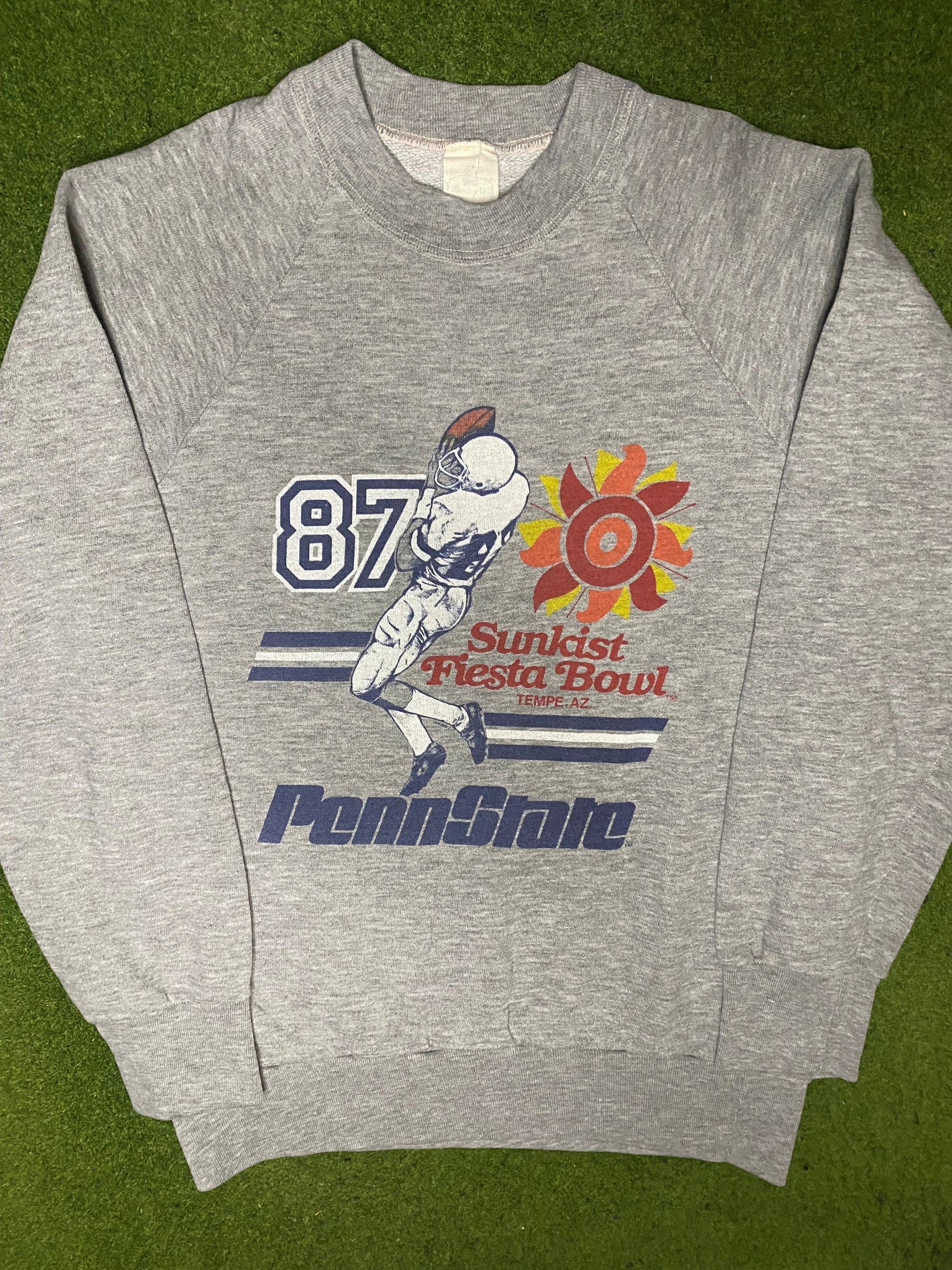 1987 Penn State Nittany Lions - Fiesta Bowl - Vintage College Sweatshirt (Medium) - Gametime Vintage