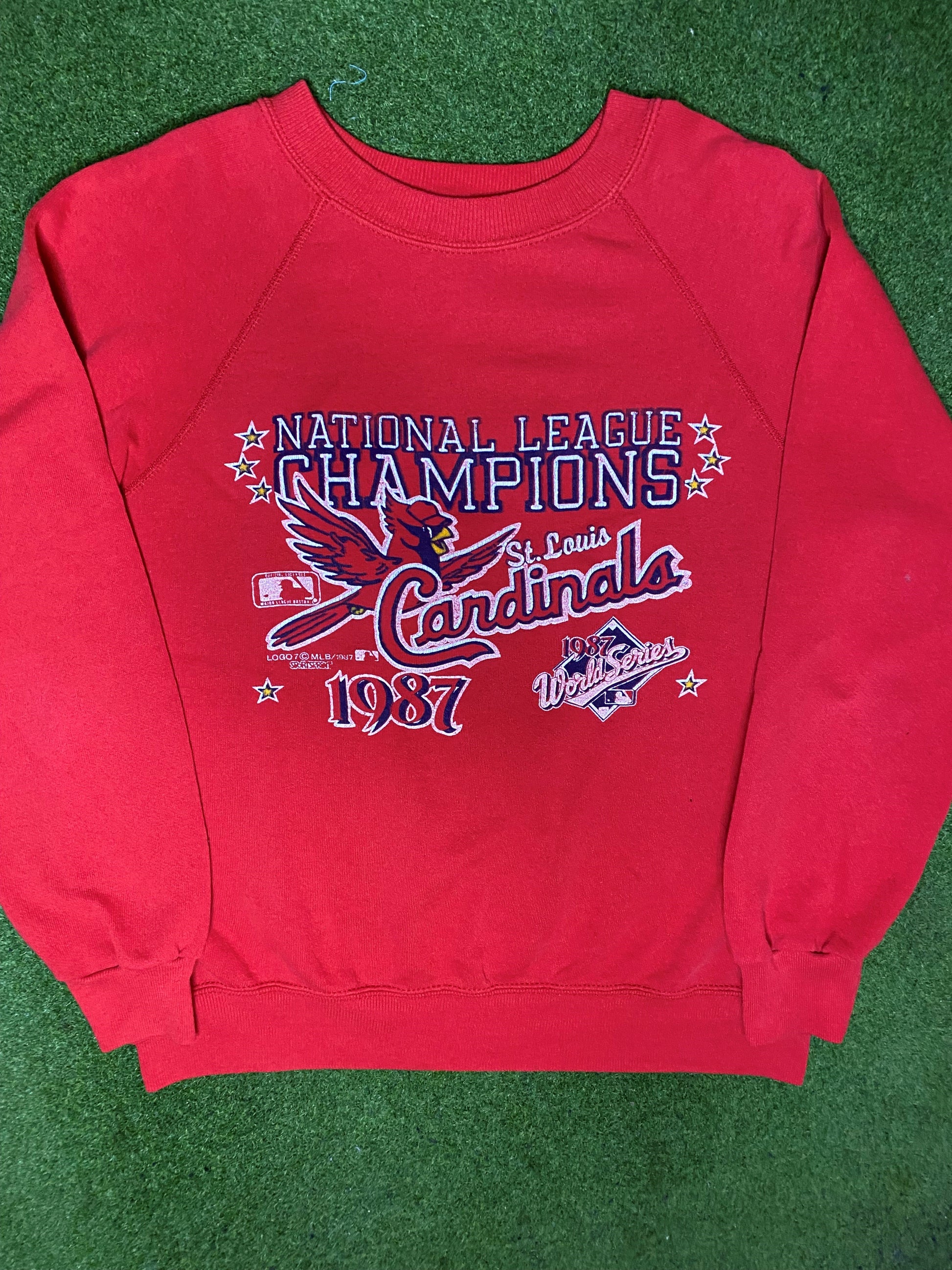 1987 St. Louis Cardinals - NL Champions - Vintage MLB Sweatshirt (Large) 