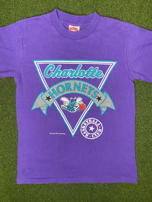 1988 Charlotte Hornets - Vintage NBA T Shirt (Medium)