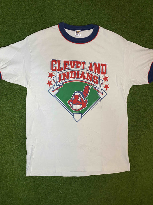 1988 Cleveland Indians - Vintage MLB T-Shirt (Large) Gametime Vintage