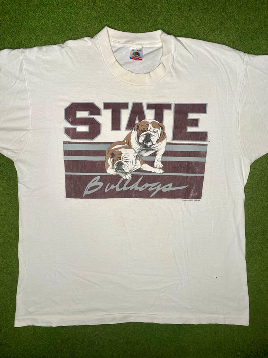 1989 Mississippi State Bulldogs - Vintage College T Shirt (XL)