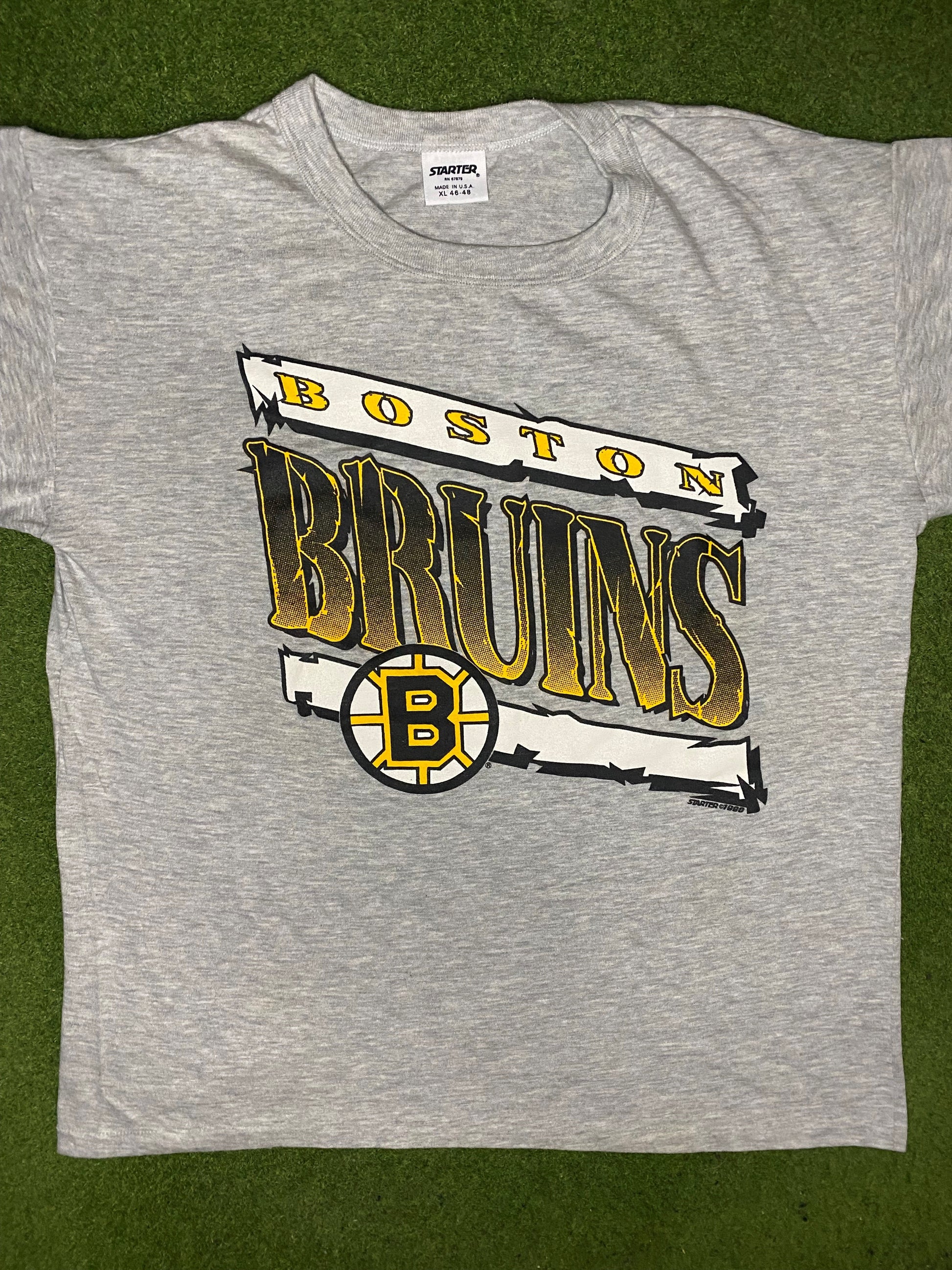 1990 Boston Bruins - Vintage NHL T Shirt (XL) - Gametime Vintage