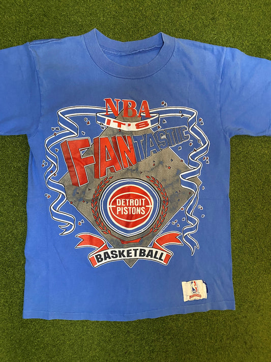 1990 Detroit Pistons - Vintage NBA T-Shirt (Small)