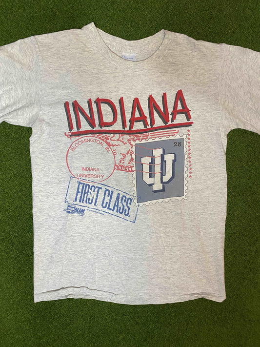 1990 Indiana Hoosiers - Vintage College T-Shirt (Medium)