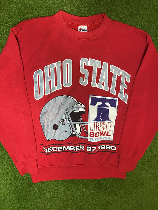 1990 Ohio State Buckeyes - Liberty Bowl - Vintage College Football Sweatshirt (Medium) 