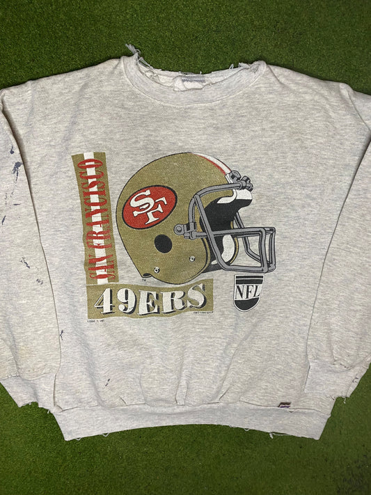 1990 San Francisco 49ers - Vintage NFL Sweatshirt (XL) Gametime Vintage