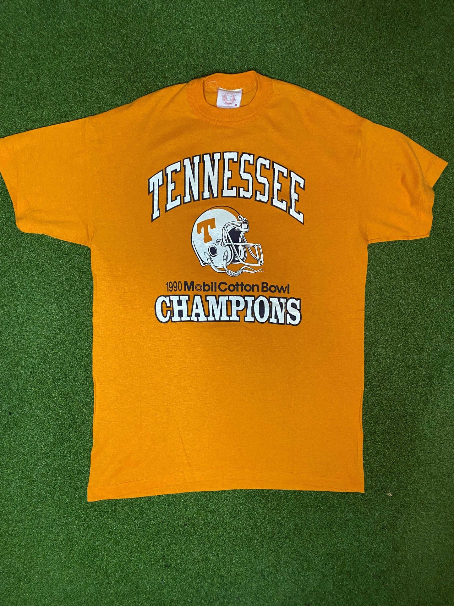 1990 Tennessee Volunteers - Cotton Bowl Champions - Vintage College Football Tee Shirt (Medium)