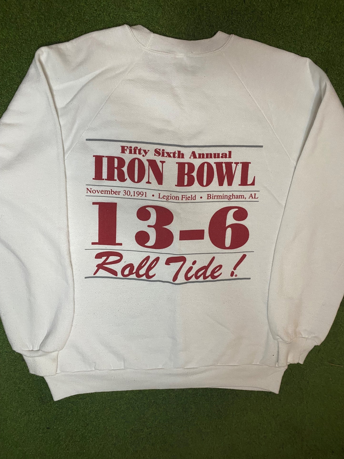 1991 Alabama Crimson Tide - Cha Ching - Iron Bowl - Vintage College Football Sweatshirt (Large)