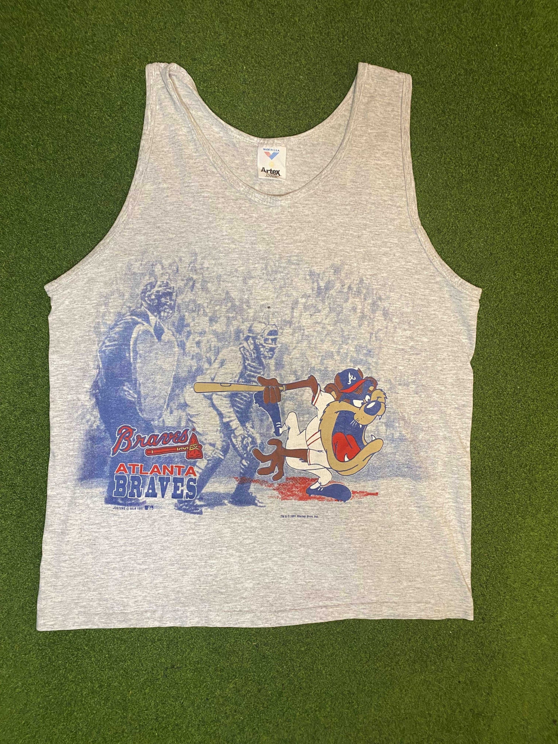 1991 Atlanta Braves - Taz Crossover - Vintage MLB Tank (Large)