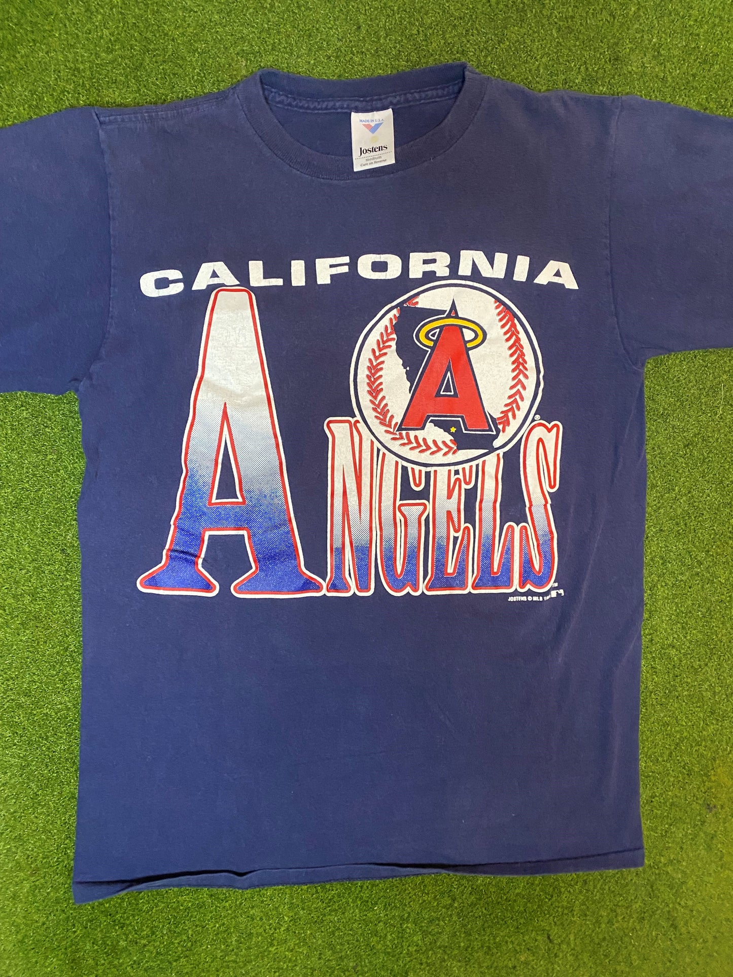 1991 California Angels - Vintage MLB T-Shirt (Medium) Gametime Vintage