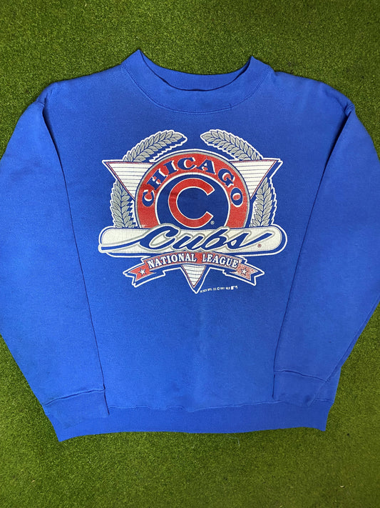 1991 Chicago Cubs - Vintage MLB Crewneck Sweatshirt (Medium)