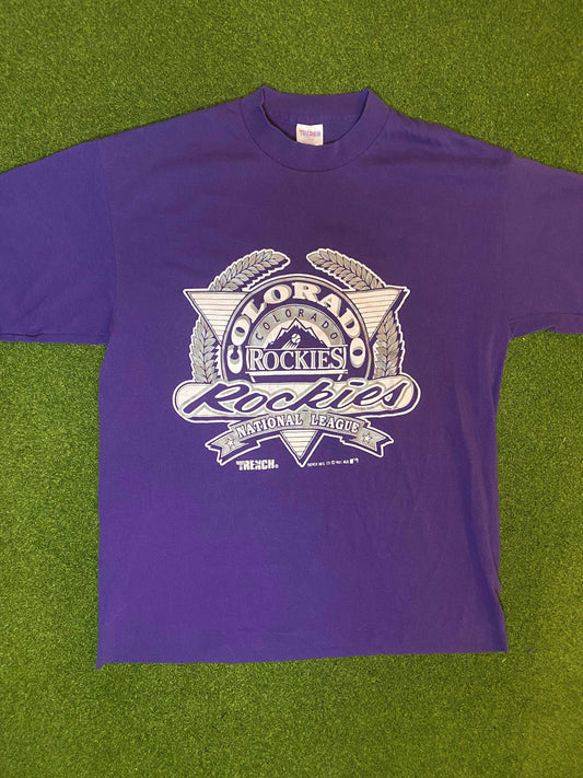 1991 Colorado Rockies - Vintage MLB Tee Shirt (Large)