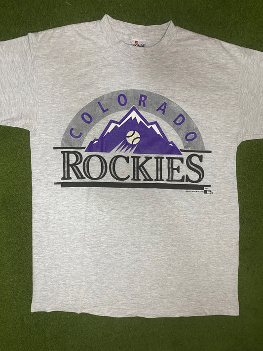 1991 Colorado Rockies - Vintage MLB T-Shirt (Large)