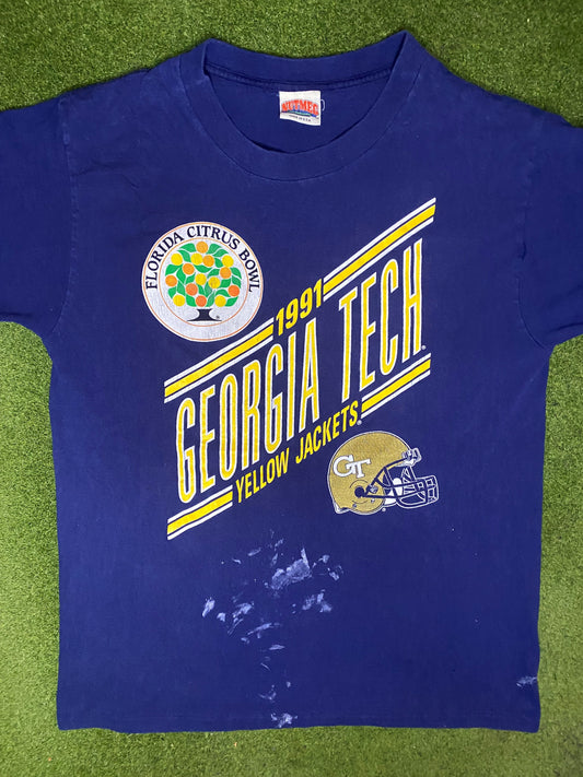 1991 Georgia Tech Yellow Jackets - Citrus Bowl - Vintage College T-Shirt (Large)