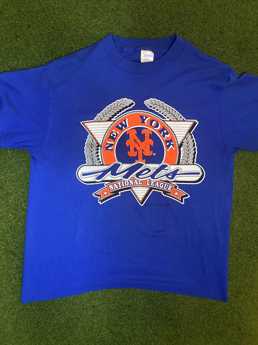 1991 New York Mets - Vintage MLB T-Shirt (Medium) Gametime Vintage