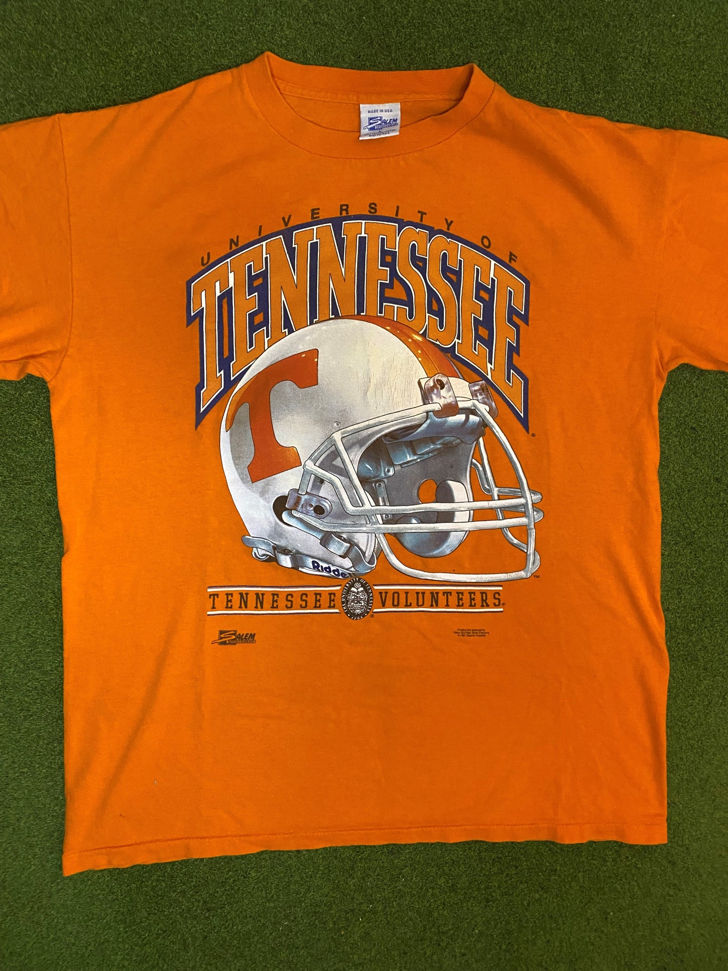 1991 Tennessee Volunteers - Vintage College Football Tee (Large) Gametime Vintage