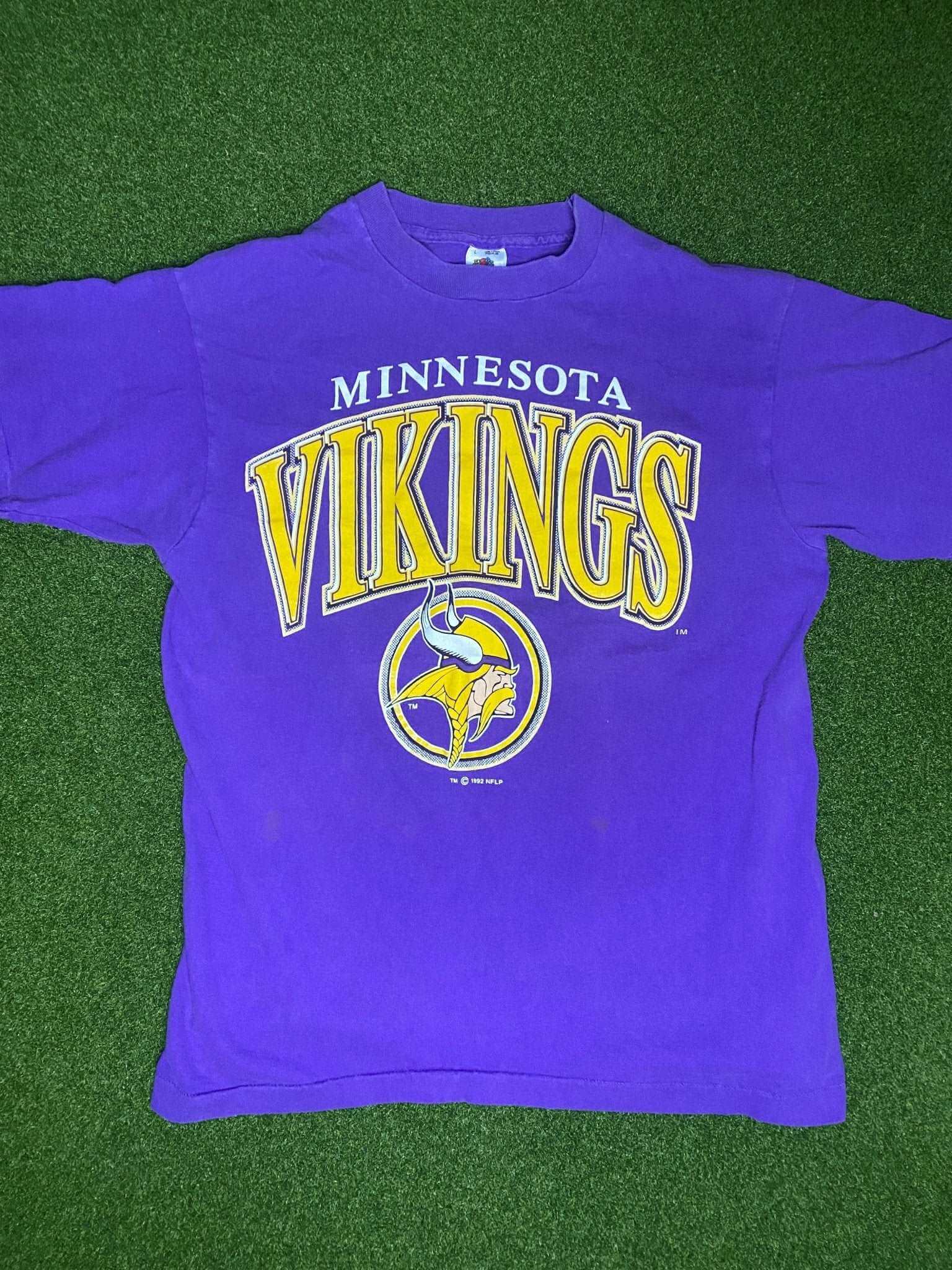 1992 Minnesota Vikings - Vintage NFL Tee Shirt (Large) – Gametime Vintage