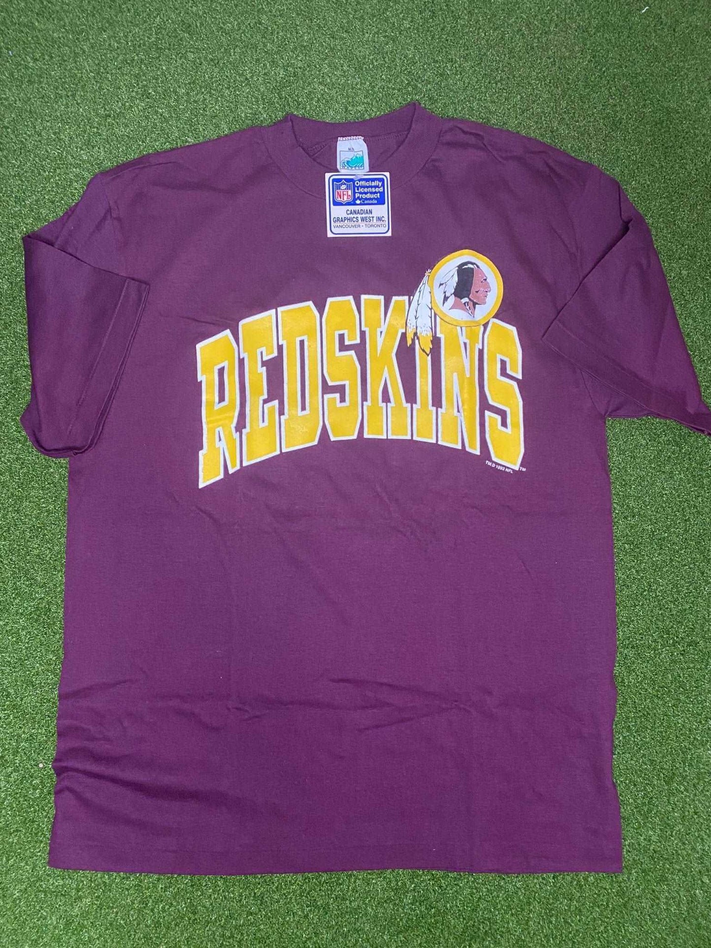 1992 Washington Redskins - NWT - Vintage NFL Tee (Medium) - GAMETIME VINTAGE