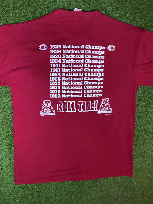 1992 Alabama Crimson Tide - 12 Reasons Why Bama is Better - Vintage College Football T-Shirt (Large) - Gametime Vintage