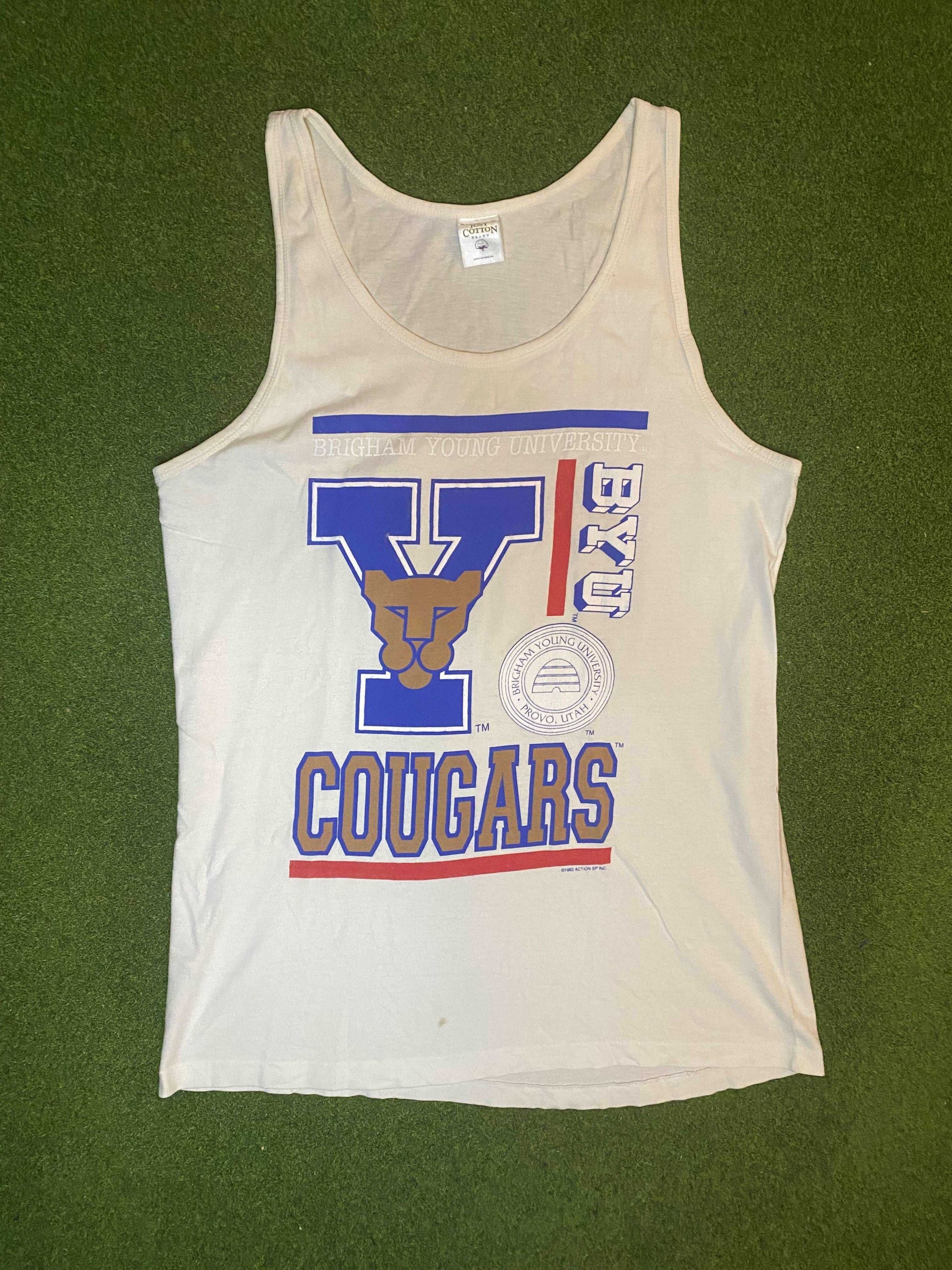 1992 Bringham Young University Cougars - Vintage College Tank (Large)