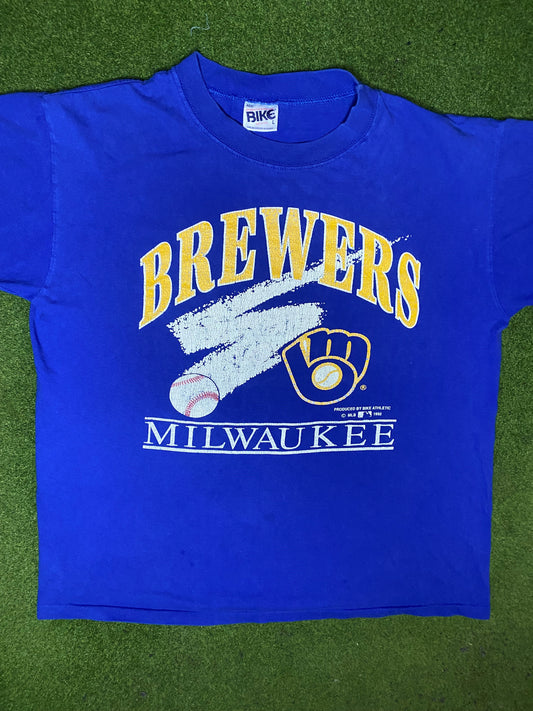 1992 Milwaukee Brewers - Vintage MLB T-Shirt (Large) Gametime Vintage