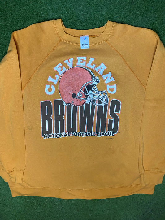1992 Cleveland Browns - Vintage NFL Sweatshirt (3XL) - Gametime Vintage