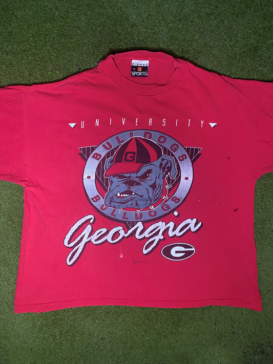 1992 Georgia Bulldogs - Vintage College T Shirt (XL)