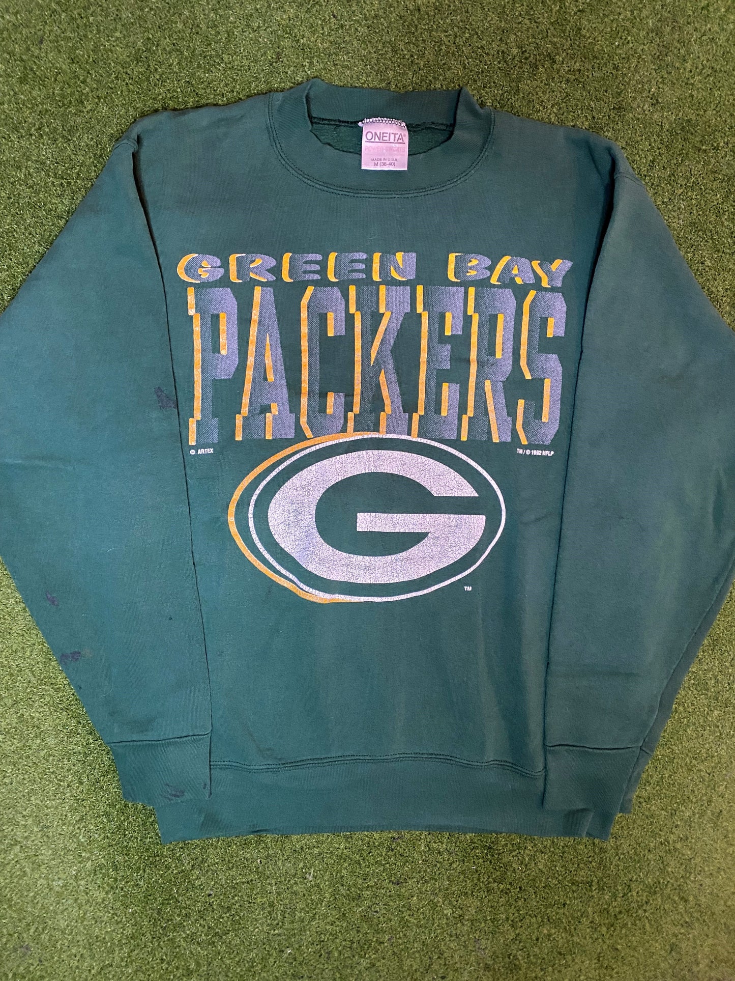 1992 Green Bay Packers - Vintage NFL Crewneck Sweatshirt (Medium) Gametime Vintage