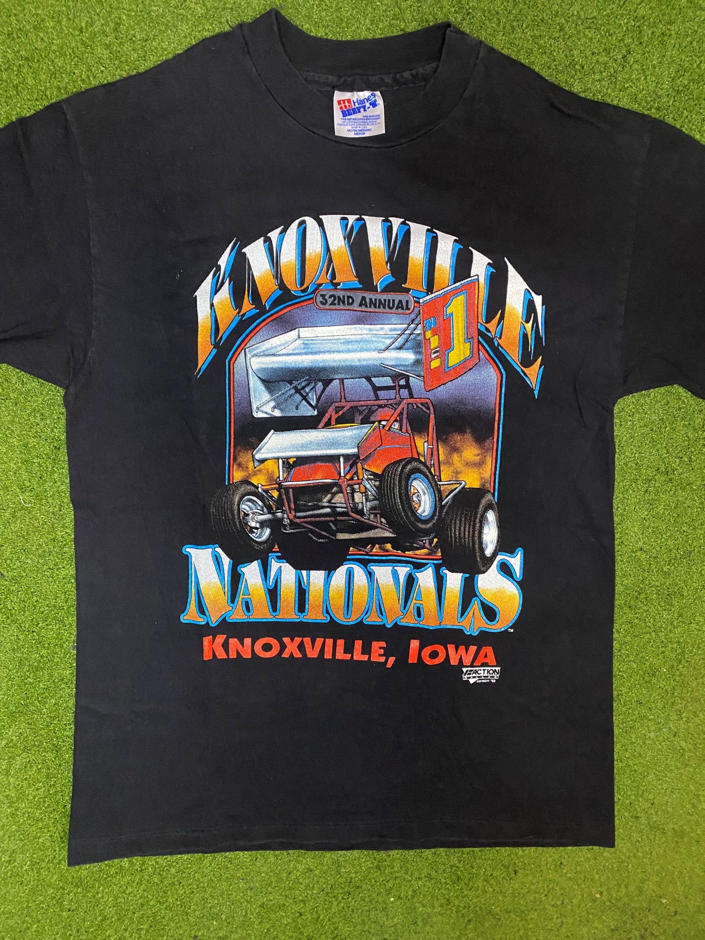 1992 Knoxville Nationals - World Of Outlaws - Vintage Racing T-Shirt (Medium)