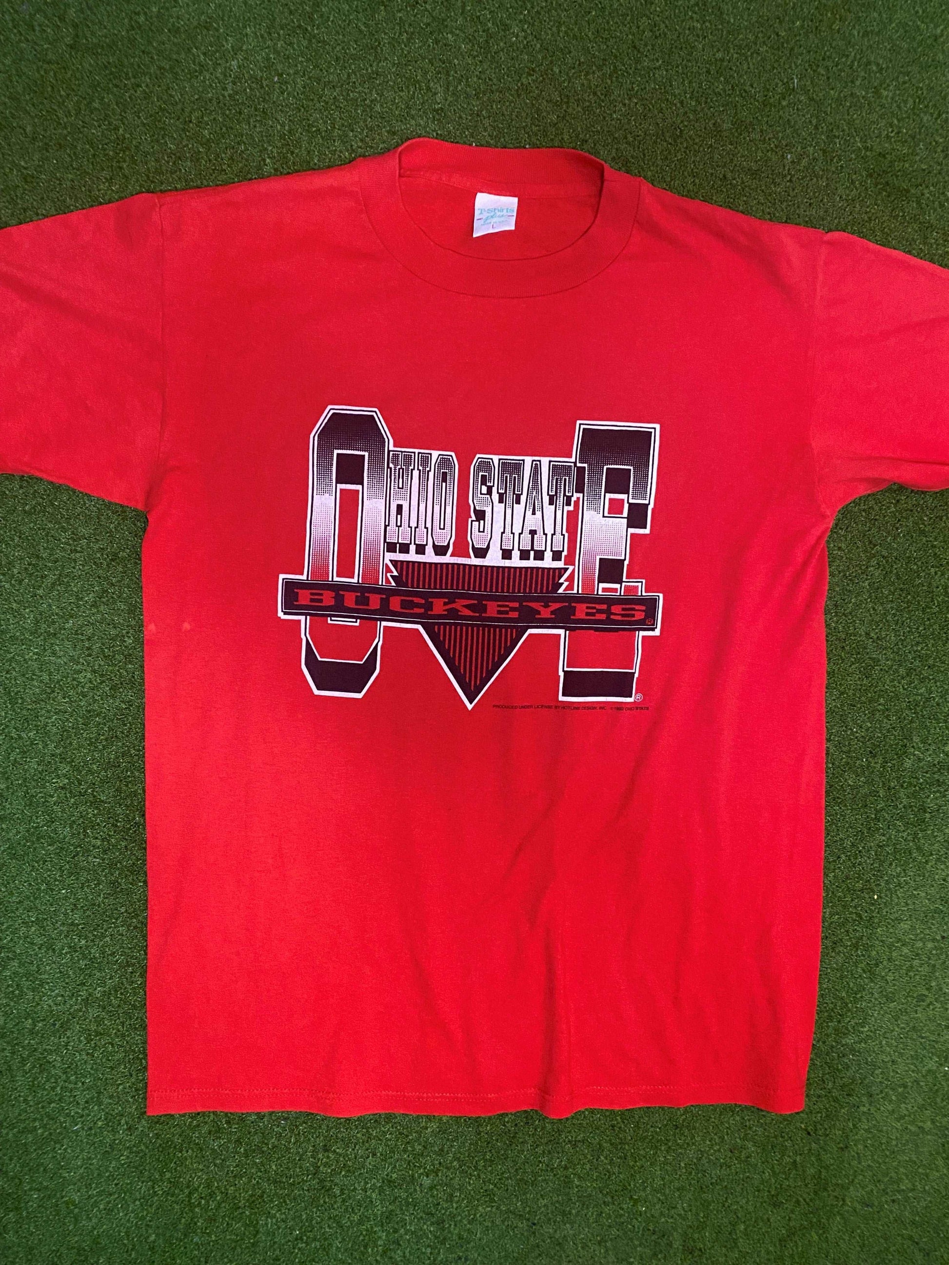 1992 Ohio State Buckeyes - Vintage College Tee Shirt (Large)