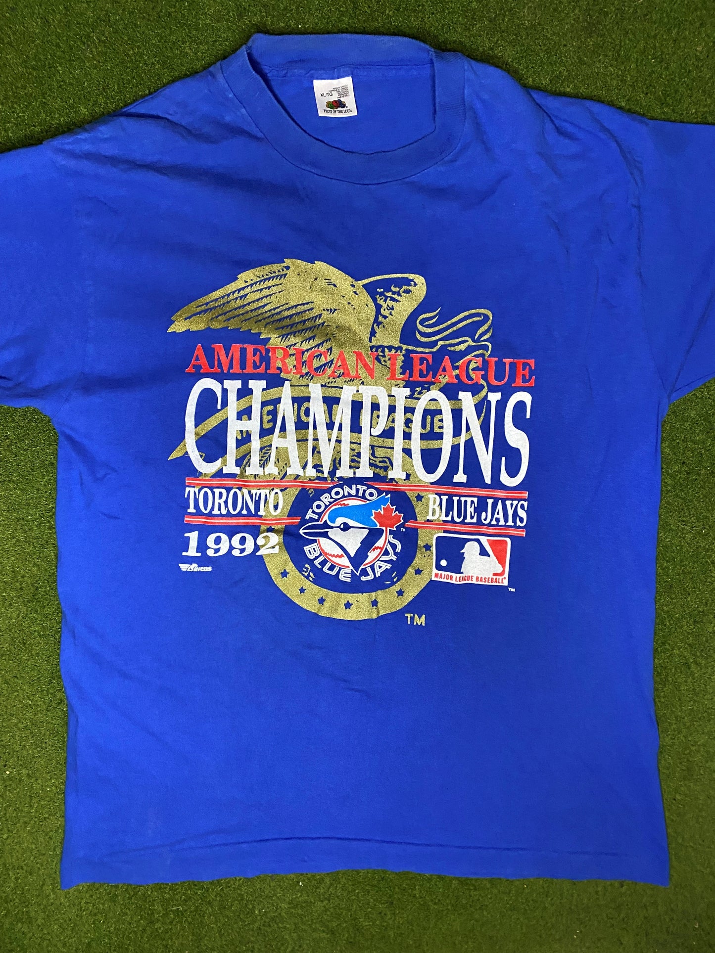 1992 Toronto Blue Jays - AL Champions - Vintage MLB Tee (XL) Gametime Vintage