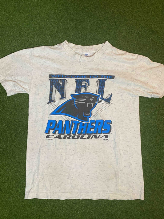 1993 Carolina Panthers - Welcome to the NFL - Vintage NFL Tee Shirt (Medium) Gametime Vintage