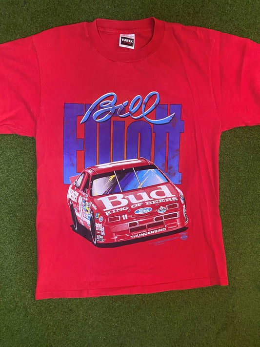 1993 Bill Elliott - Budweiser - Vintage NASCAR T-Shirt (Large)