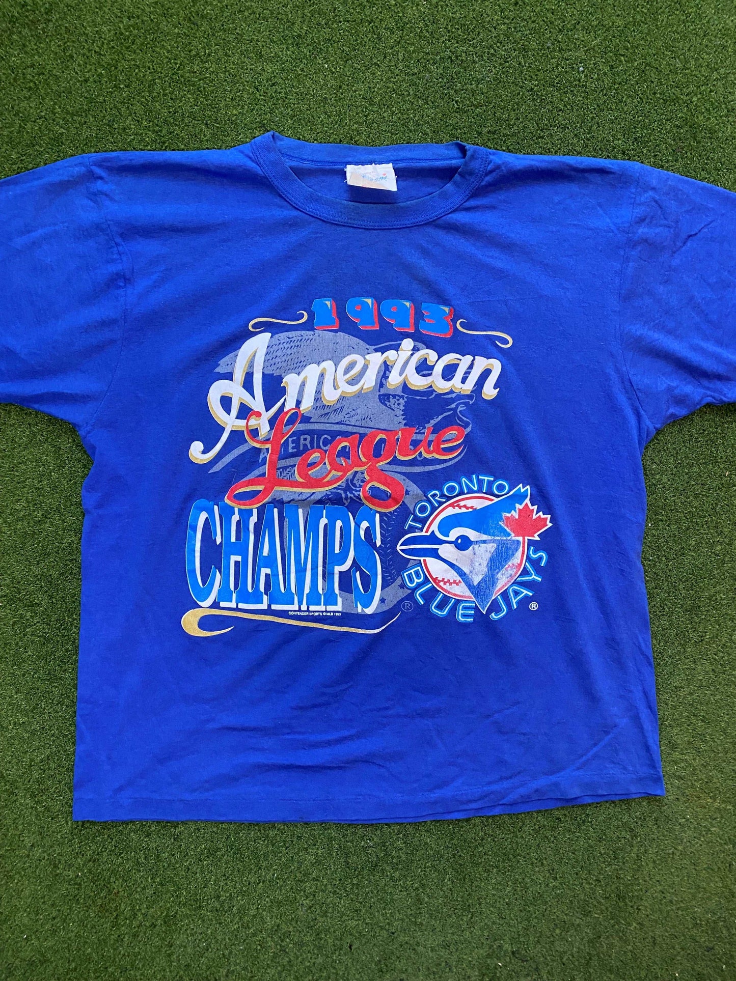 1993 Toronto Blue Jays - AL Champions - Vintage MLB T-Shirt (XL)