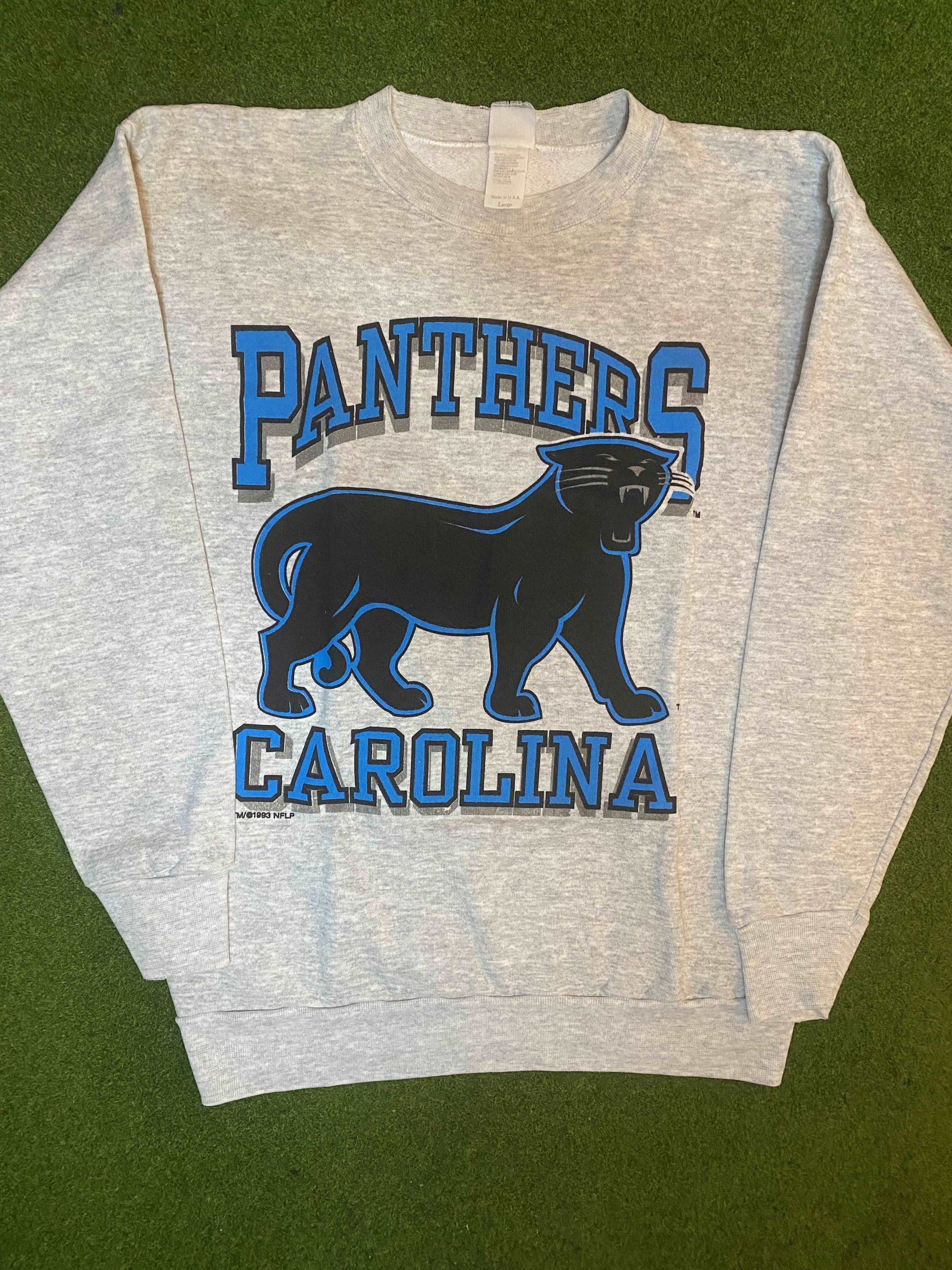 1993 Carolina Panthers - Vintage NFL Crewneck Sweatshirt (Large)