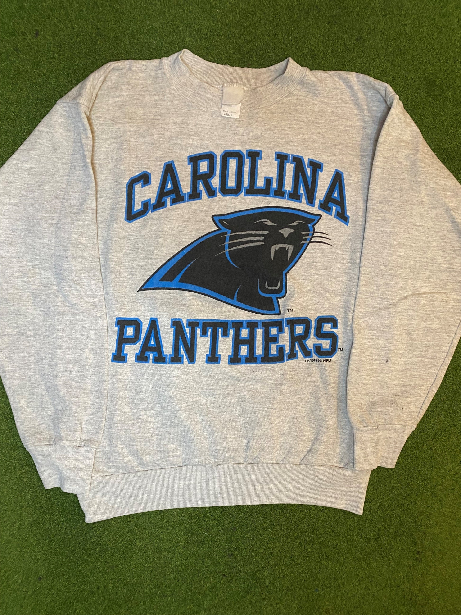 1993 Carolina Panthers - Vintage NFL Crewneck Sweatshirt (Large)