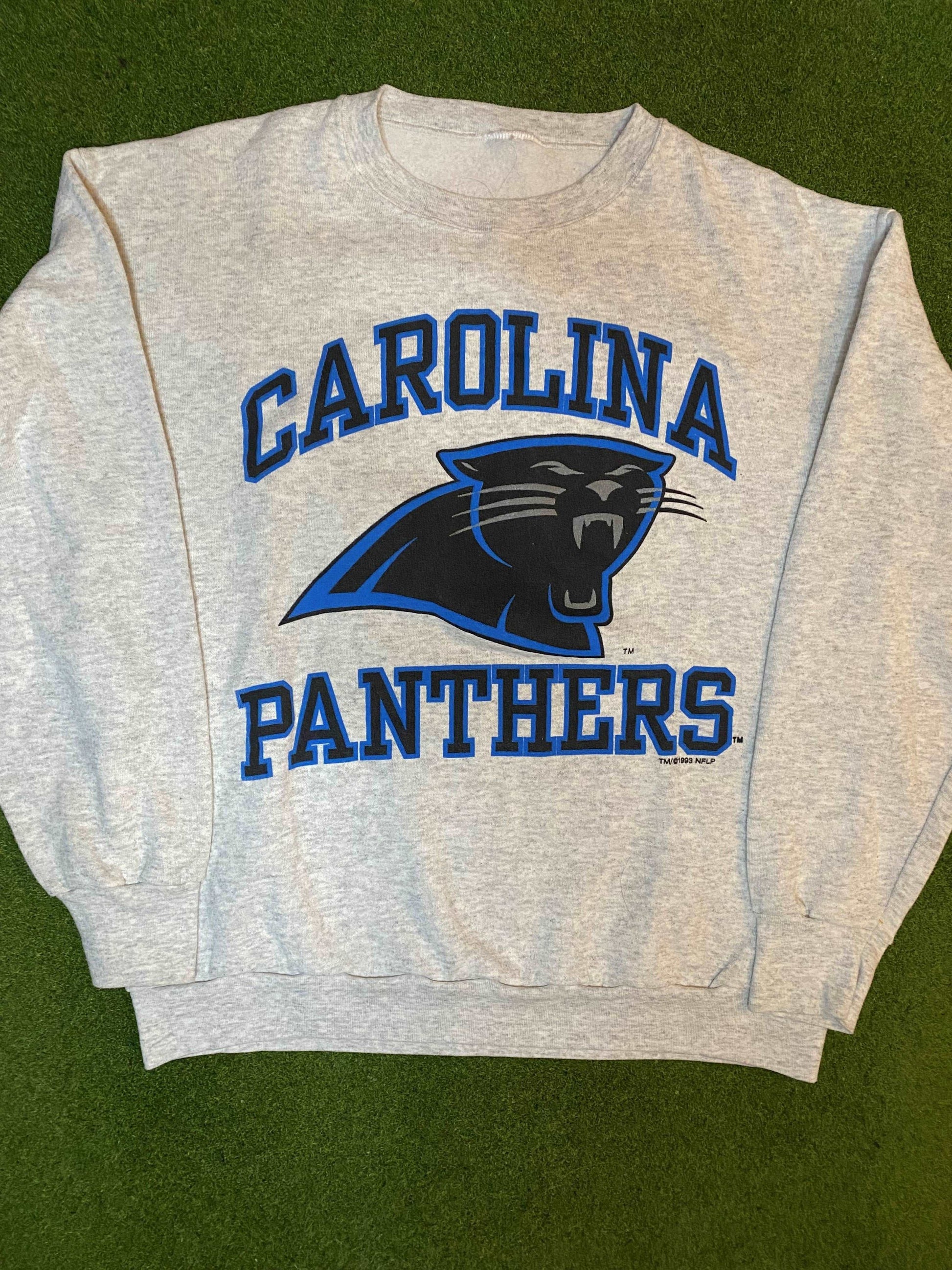 1993 Carolina Panthers - Vintage NFL Crewneck Sweatshirt (Large)