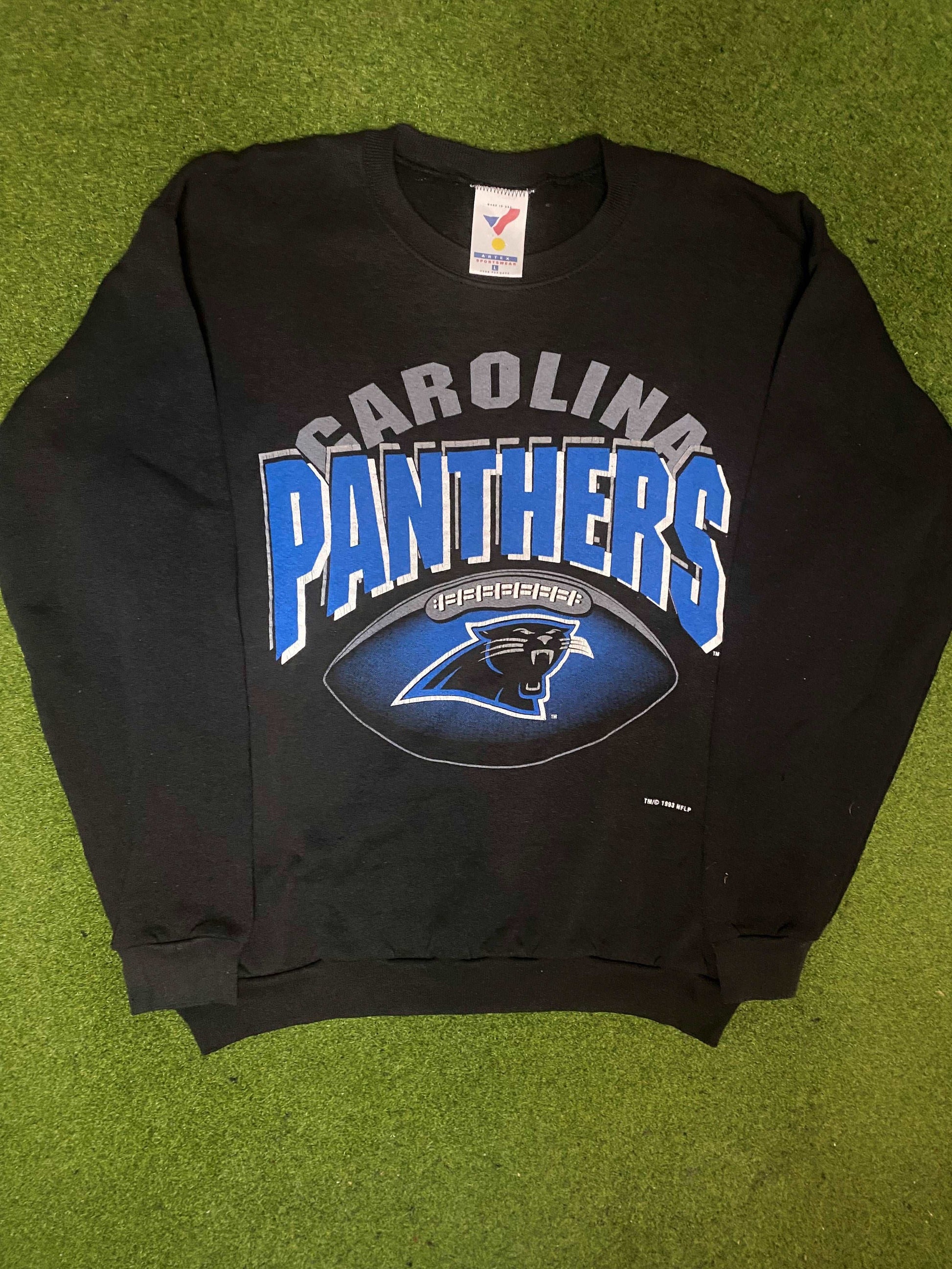 1993 Carolina Panthers - Vintage NFL Crewneck Sweatshirt (Large)