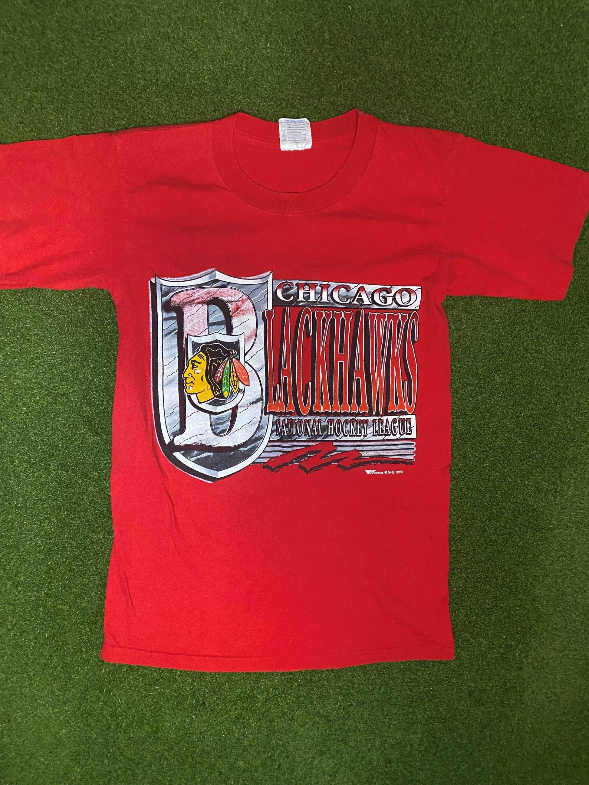 1993 Chicago Blackhawks - Vintage NHL Tee Shirt (Small)