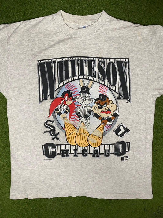 1993 Chicago White Sox - Looney Tunes - Vintage MLB T Shirt (XL) Gametime Vintage