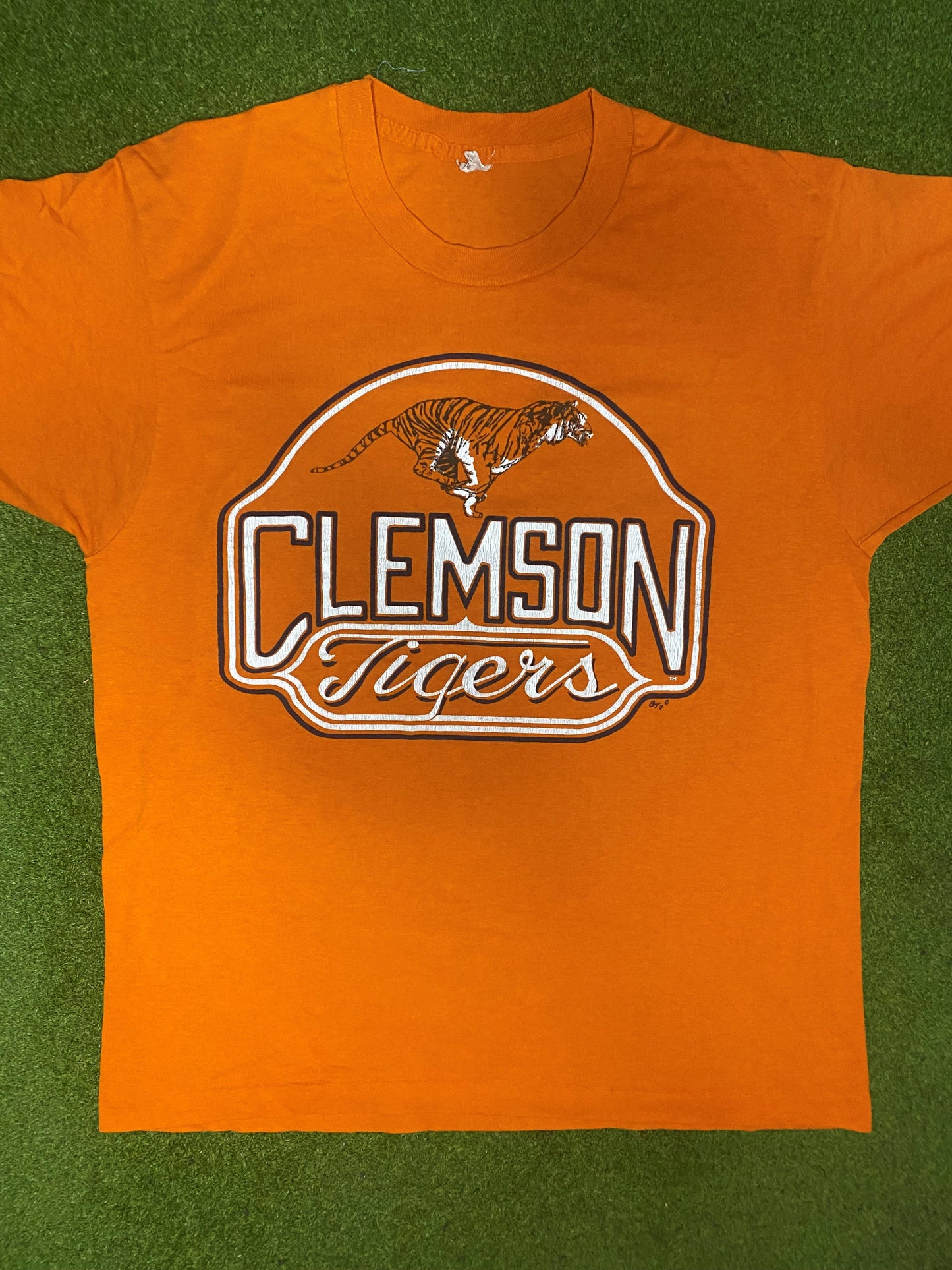 1993 Clemson Tigers - Vintage College T-Shirt (Large) Gametime Vintage