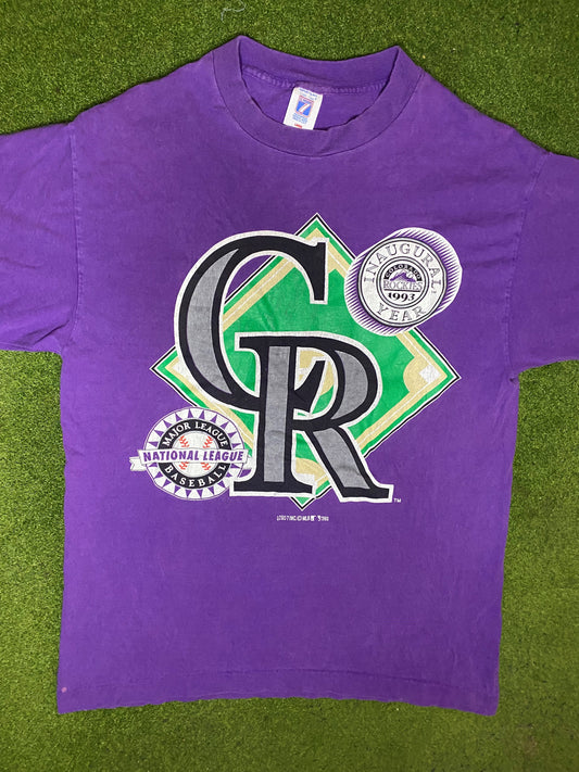 1993 Colorado Rockies - Vintage MLB T-Shirt (Large)