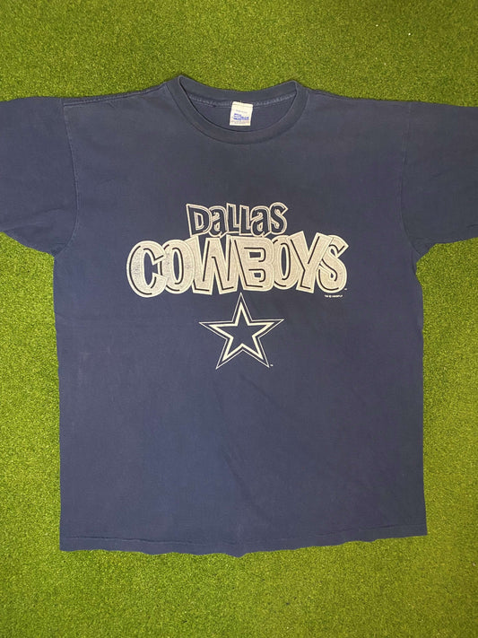 1993 Dallas Cowboys - Vintage NFL Tee Shirt (Large) Gametime Vintage