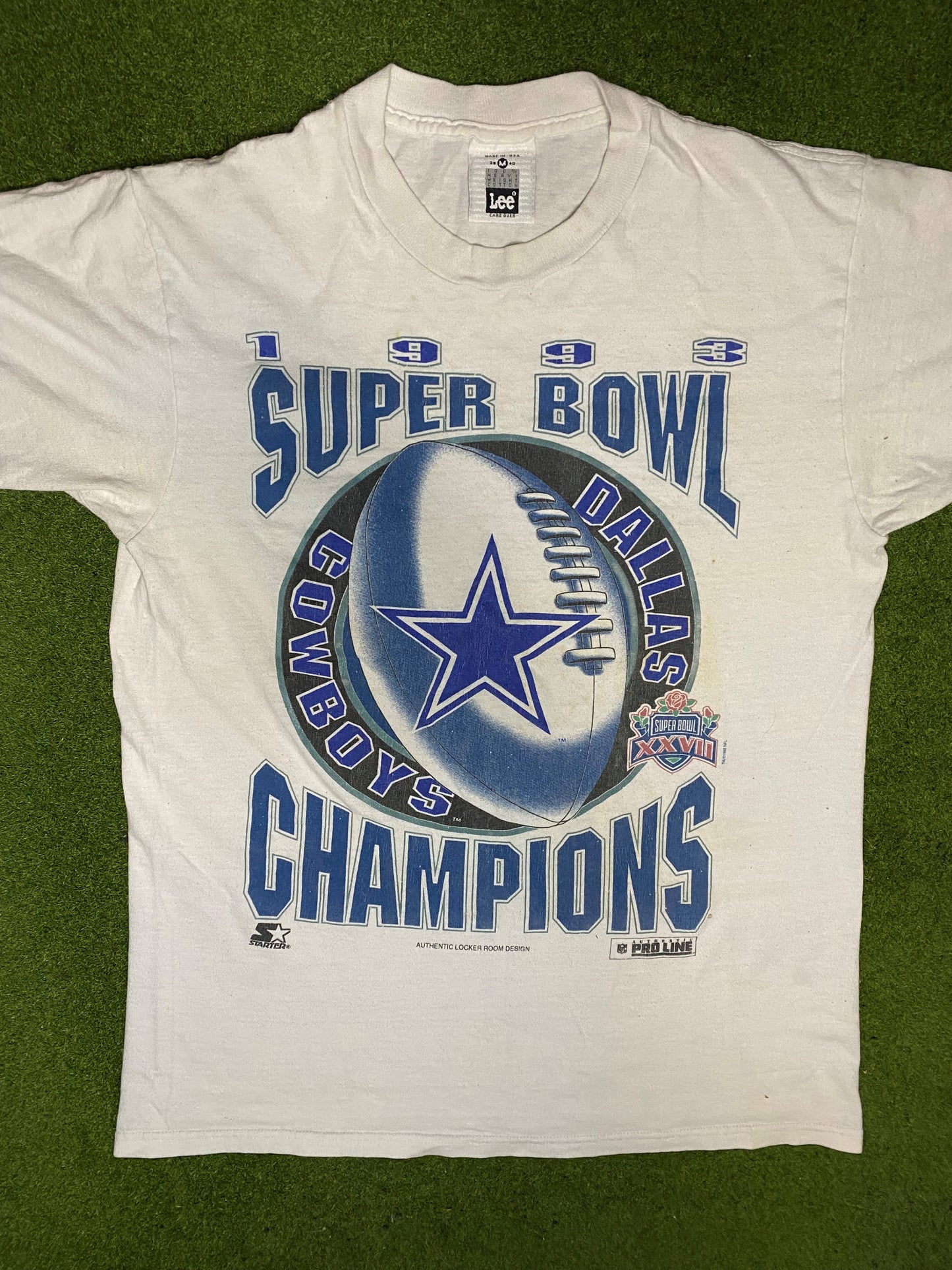 1993 Dallas Cowboys - Super Bowl Champions - Vintage NFL T-Shirt (Medium) Gametime Vintage