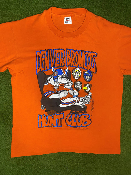 1993 Denver Broncos - Hunt Club - Vintage NFL T-Shirt (Large) Gametime Vintage