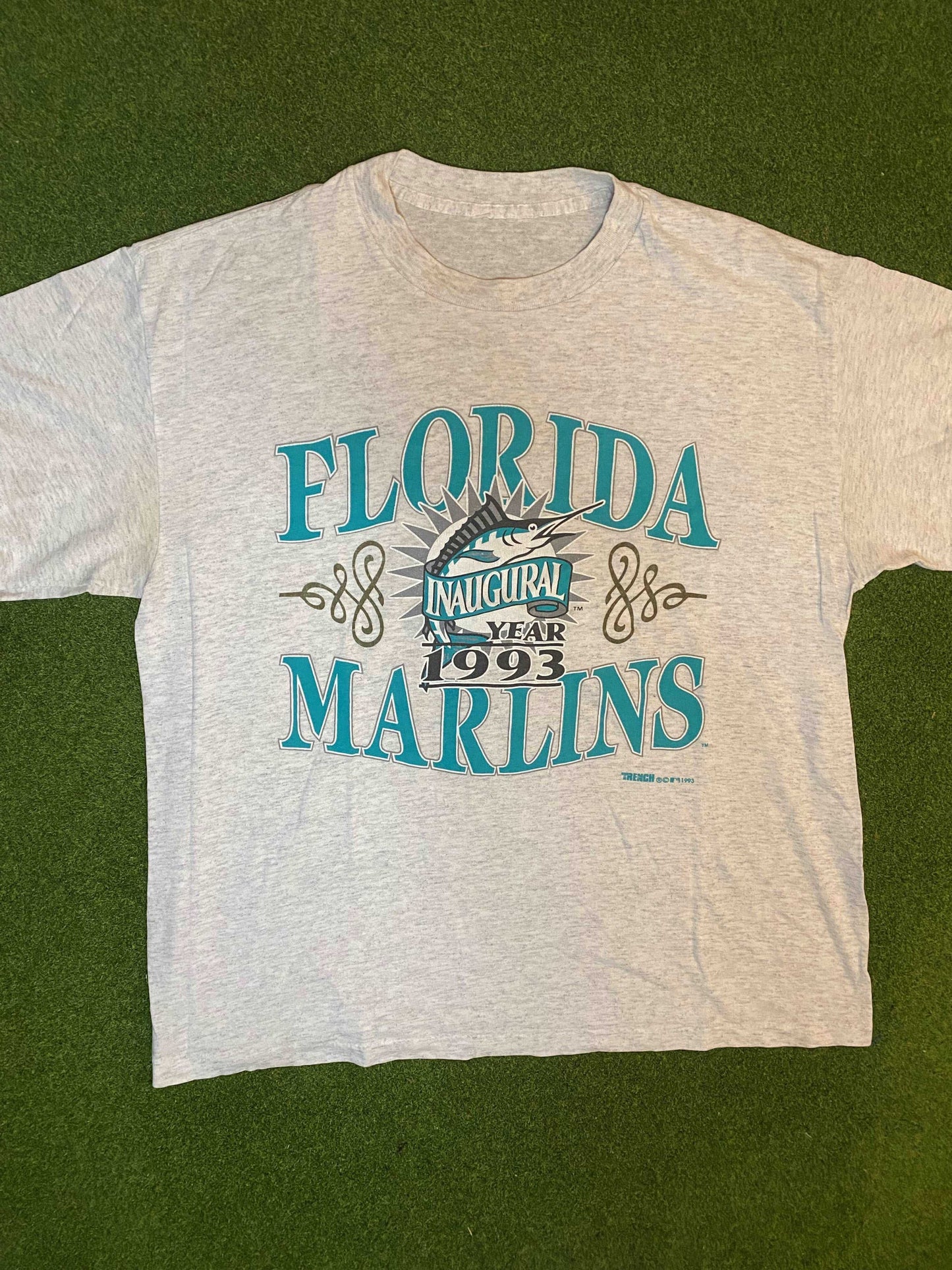 1993 Florida Marlins - Inaugural Year - Vintage MLB Tee Shirt (Medium)