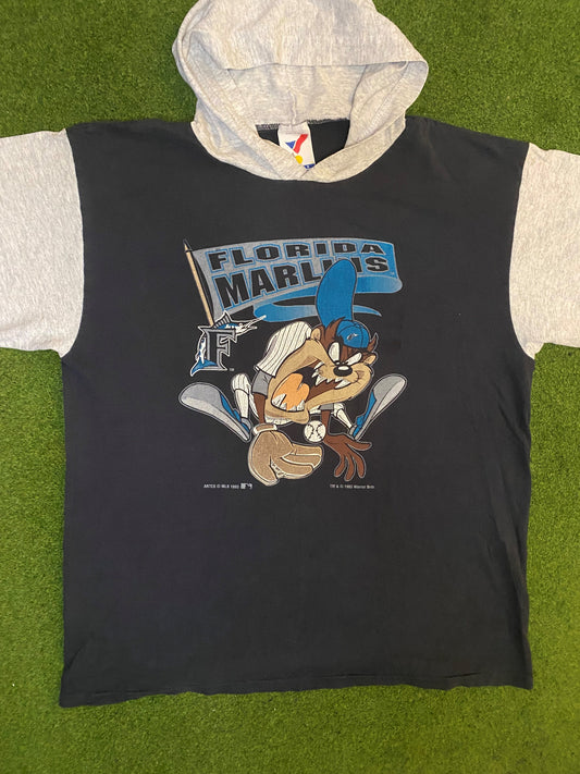 1993 Florida Marlins - Taz Crossover - Vintage MLB Hoodie (Youth XL)